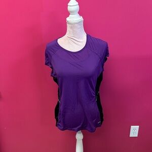 Athletic Works Purple and Black Short Sleeve Top